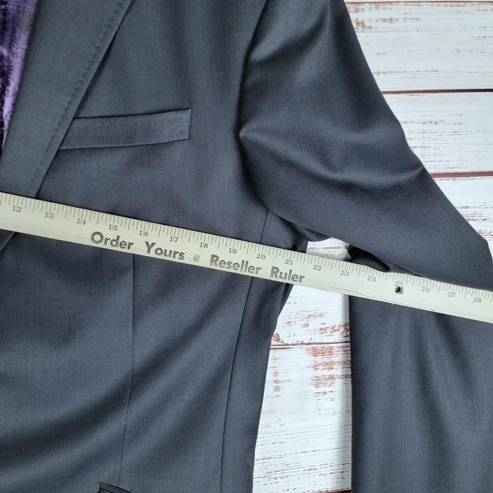 Ted Baker Jones CT Blazer Mens Size 42 L Endurance 100% Wool Dark Blue Office